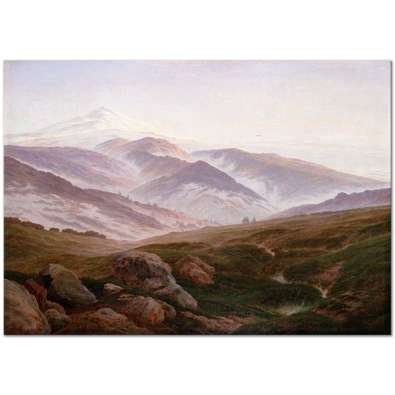 Caspar David Friedrich Zirveler Kanvas Tablo