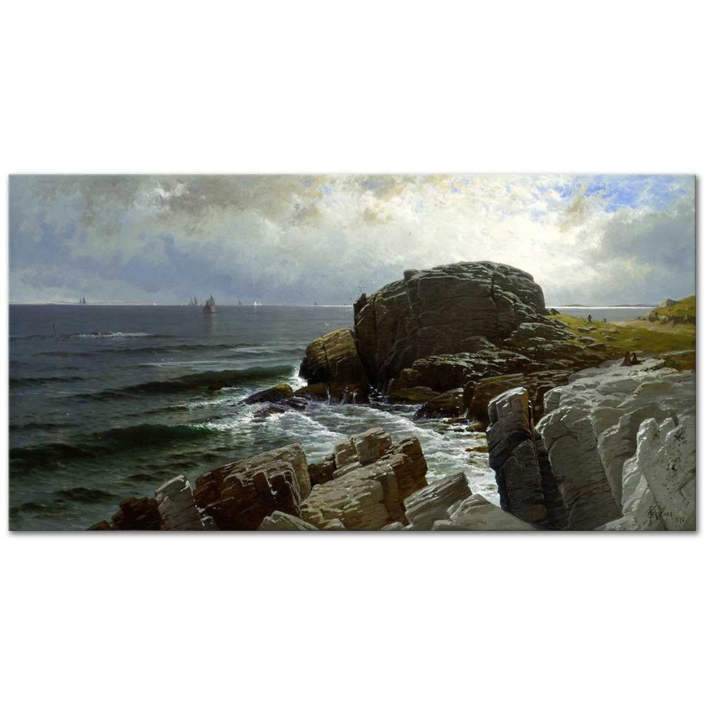 Alfred Thompson Bricher Castle Kayası Marblehead Kanvas Tablo