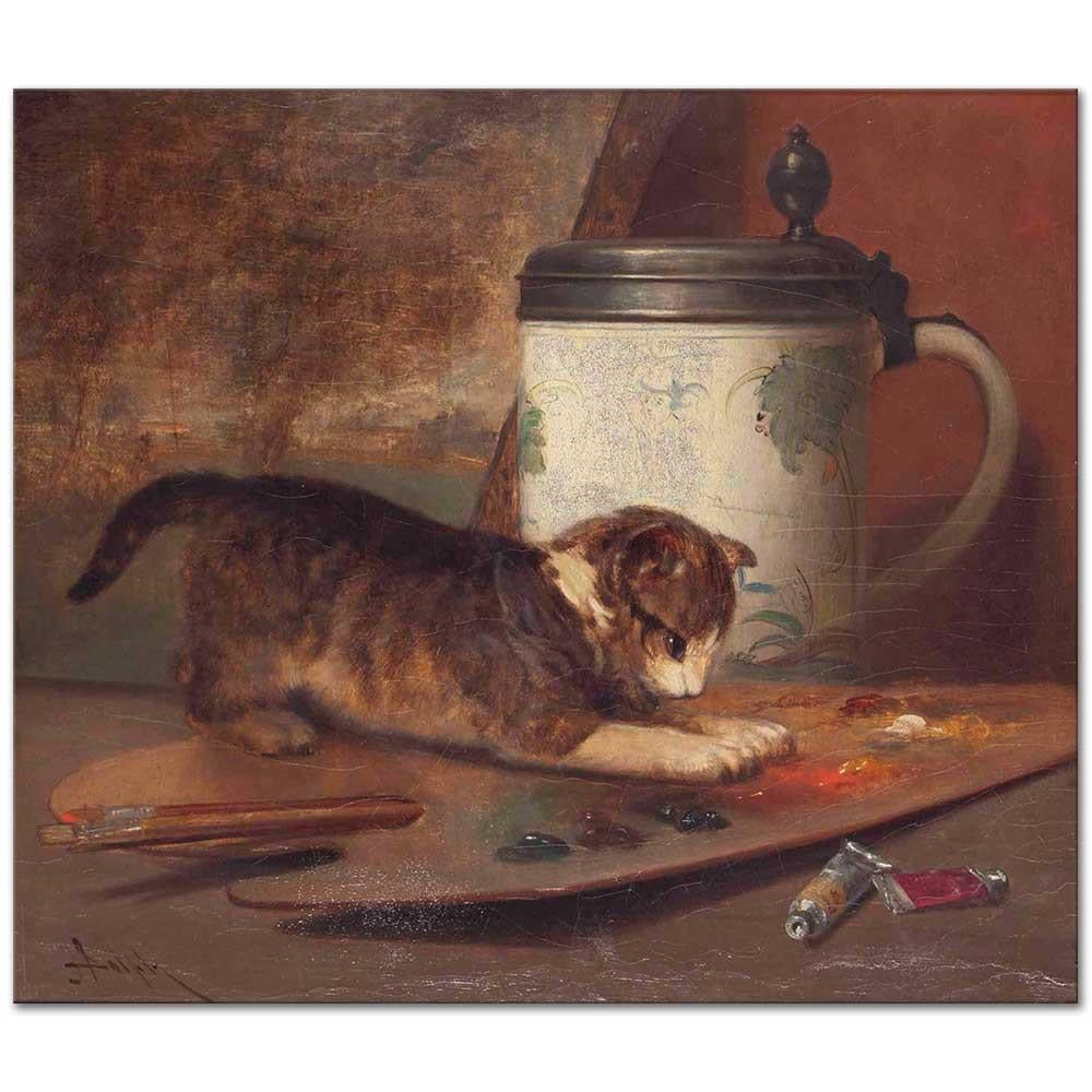 Cat Paving at Painters Palette by John Henry Dolph as Art Print