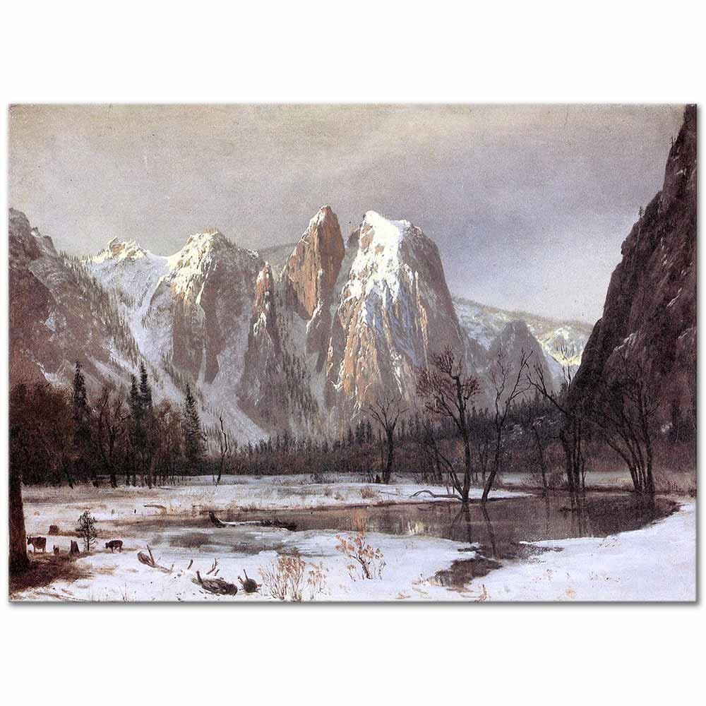 Albert Bierstadt Katedral Tepesi Kanvas Tablo