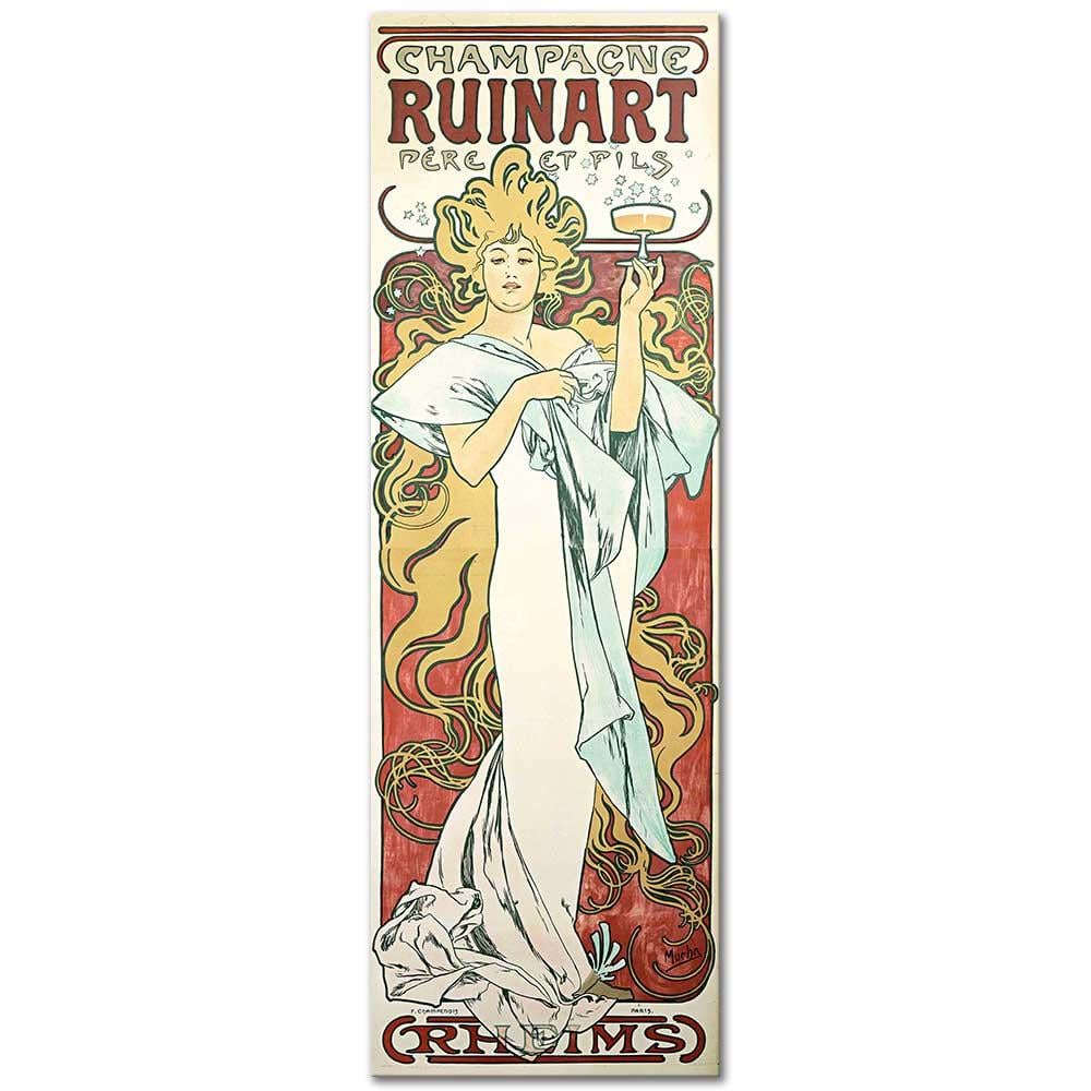 Champagne Ruinart by Alphonse Mucha as Art Print