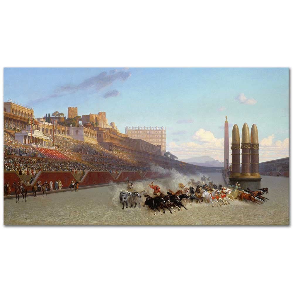 Chariot Race by Jean Leon Gerome as Fine Art Print