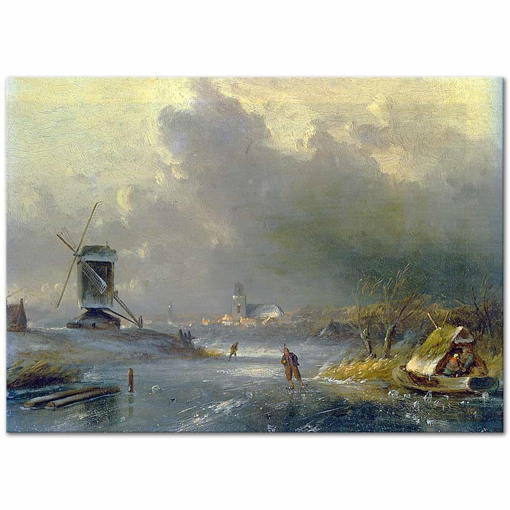 Villagers on the River by Charles Leickert