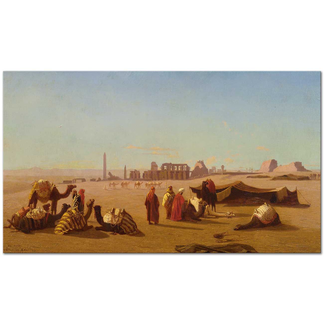 A Caravan At Rest The Temple Of Kharnak by Charles Theodore Frere