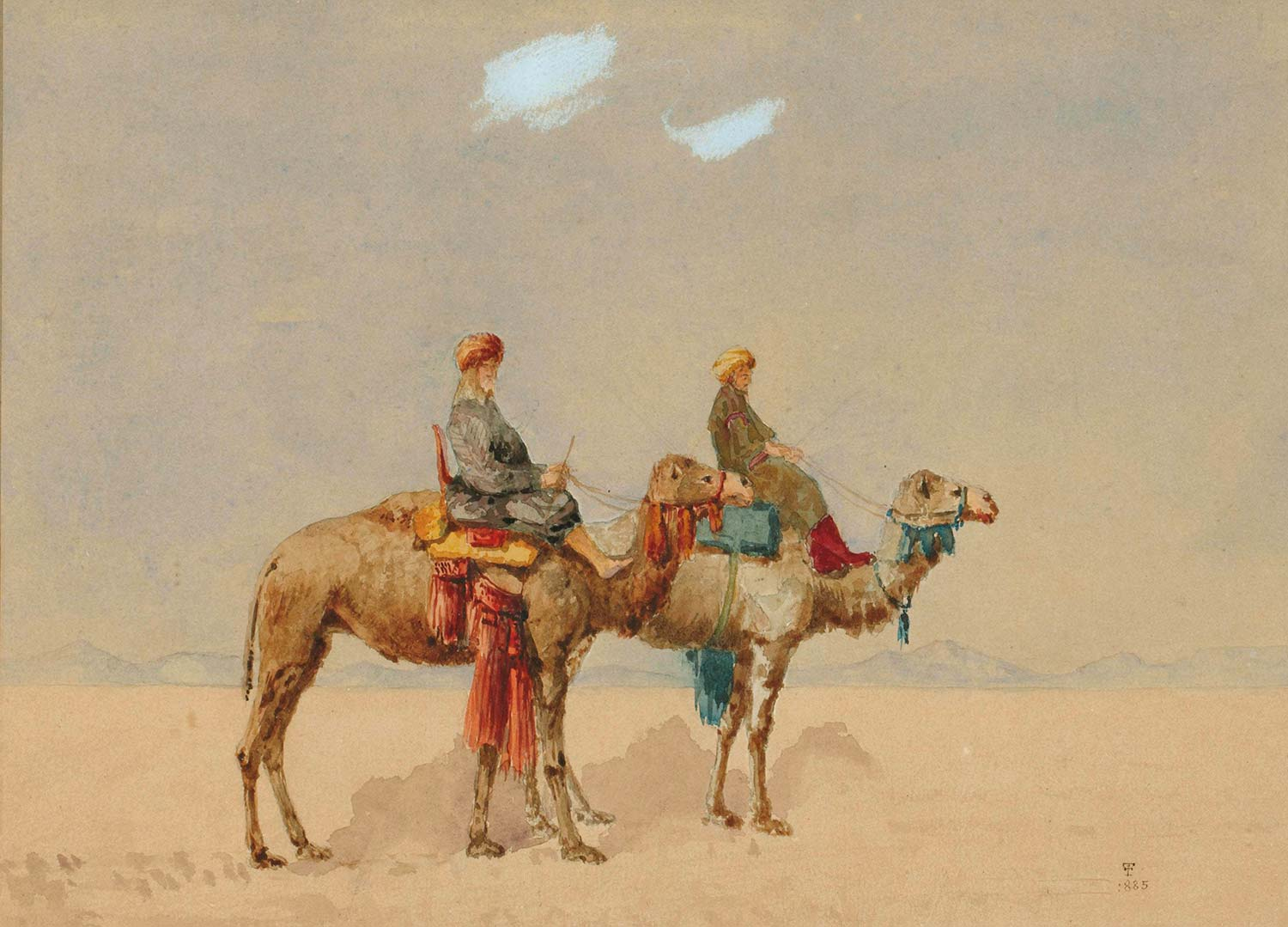 Charles Theodore Frere Two Bedouins On Camels Art Print