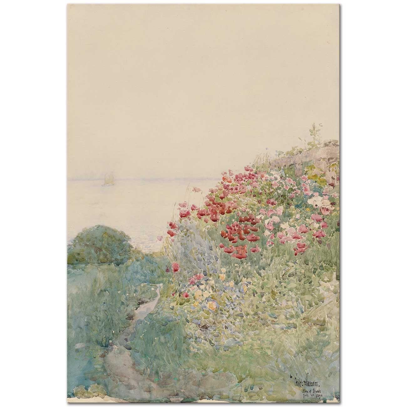 Field Of Poppies Isles Of Shoals by Childe Hassam