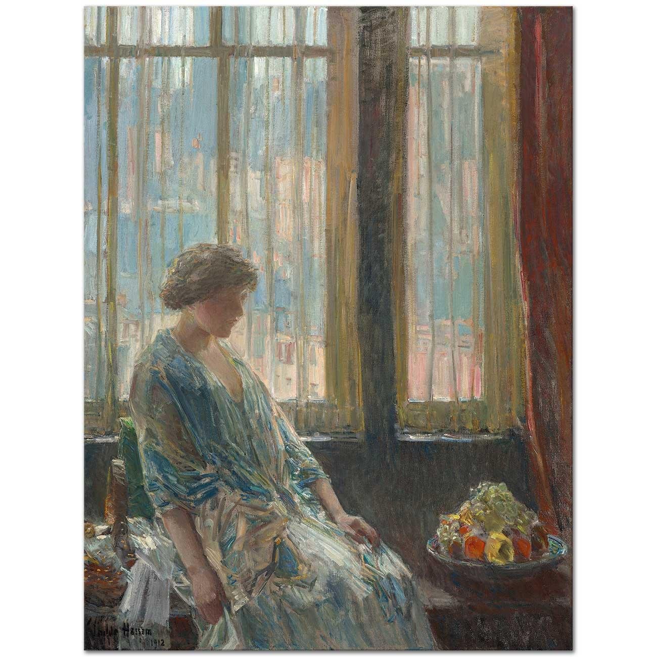 Childe Hassam New York Penceresi Kanvas Tablo