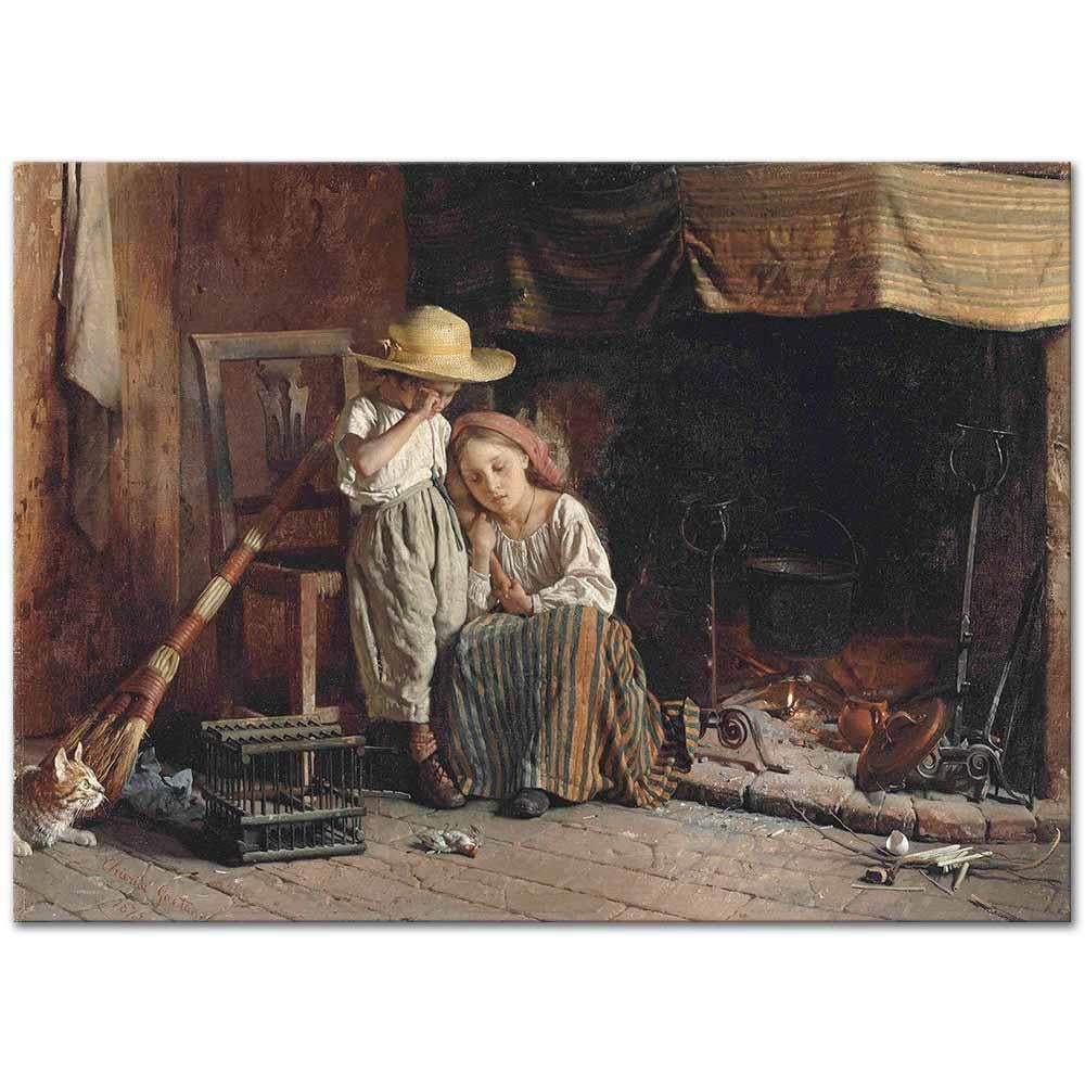 Childhood Sorrows by Gaetano Chierici as Art Print