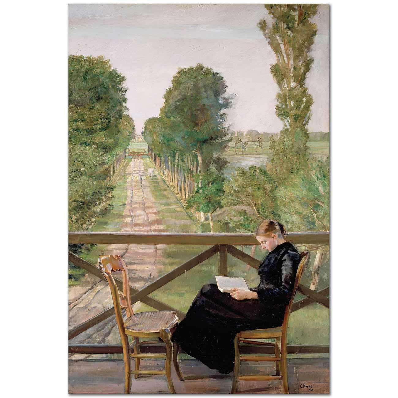 Christian Krohg Villa Britannia Belçika Kanvas Tablo