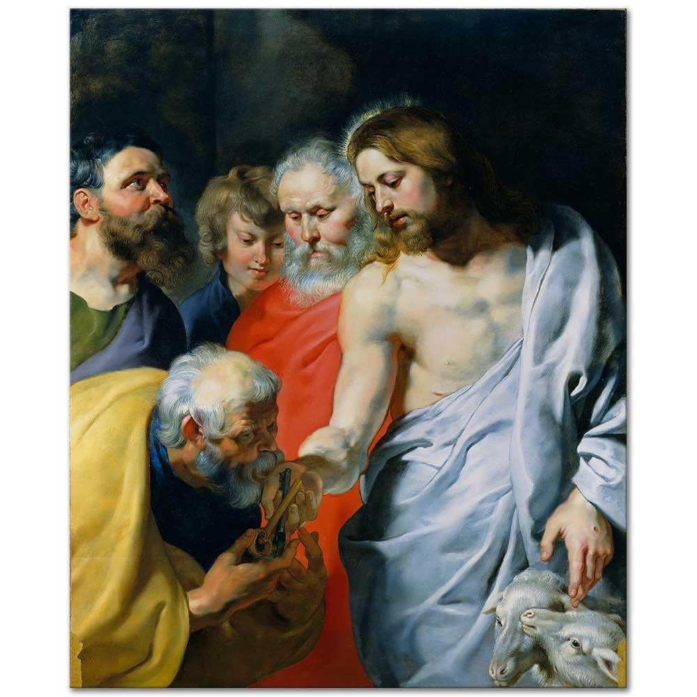 Peter Paul Rubens Mesih Peter'i Suçlarken Kanvas Tablo
