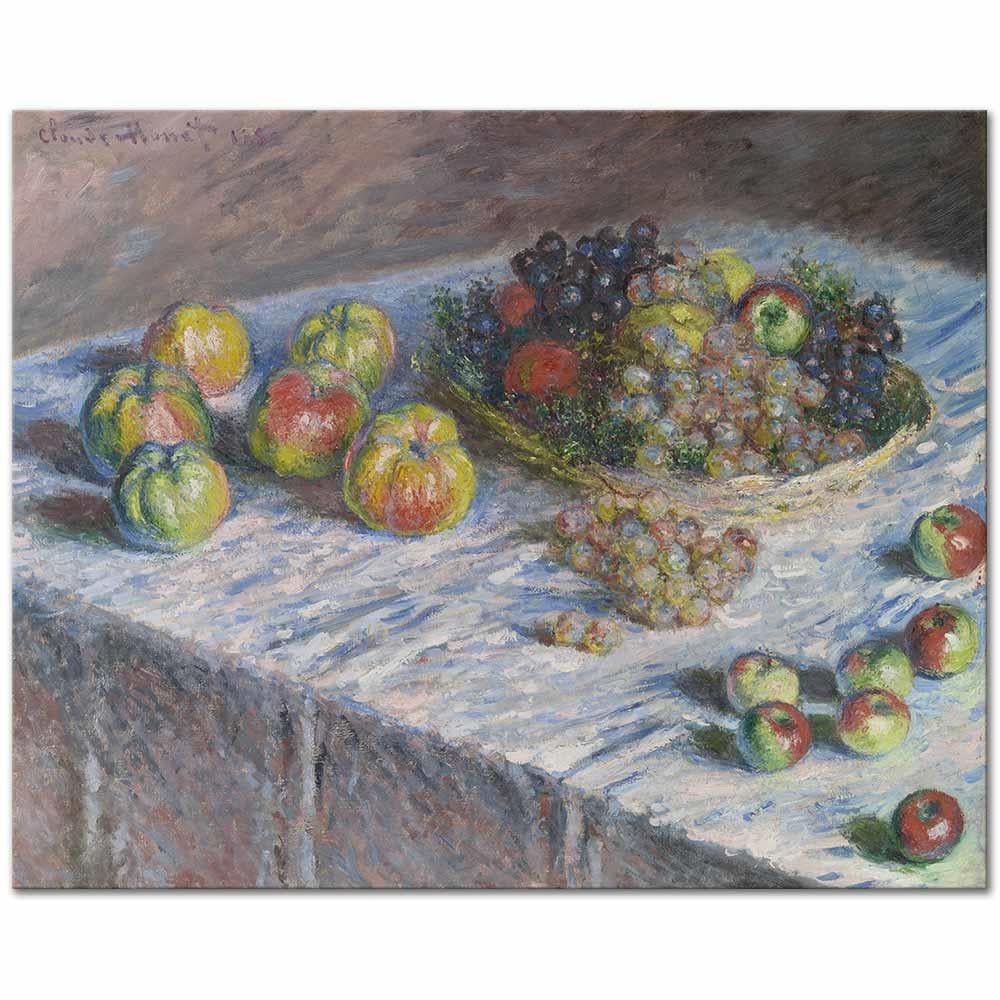 Claude Monet Elmalar ve Üzümler Kanvas Tablo
