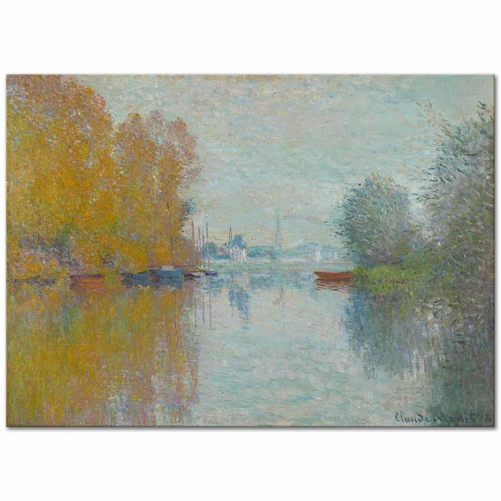 Claude Monet Seine'de Sonbahar Argenteuil Kanvas Tablo