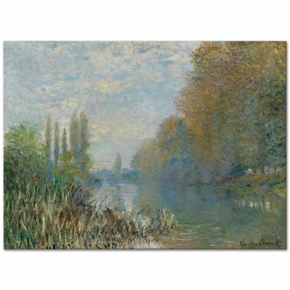 Claude Monet Sonbaharda Seine Kıyıları Kanvas Tablo