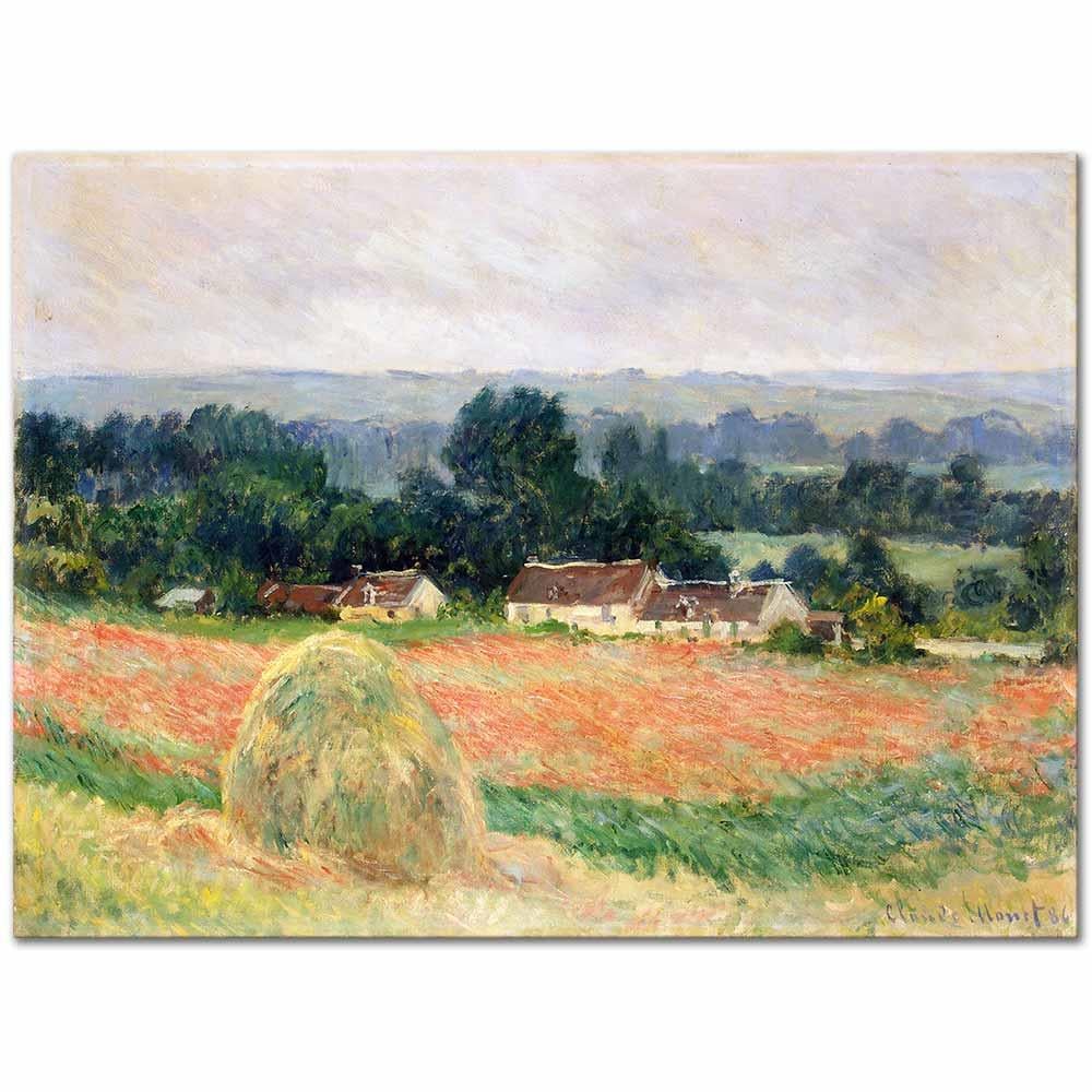 Claude Monet Giverny'de Saman Yığını Kanvas Tablo