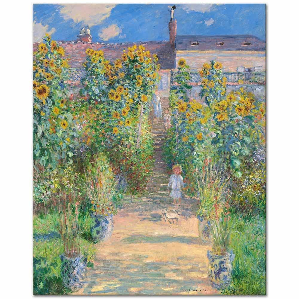 Claude Monet Sanatçının Bahçesi Vetheuil Kanvas Tablo