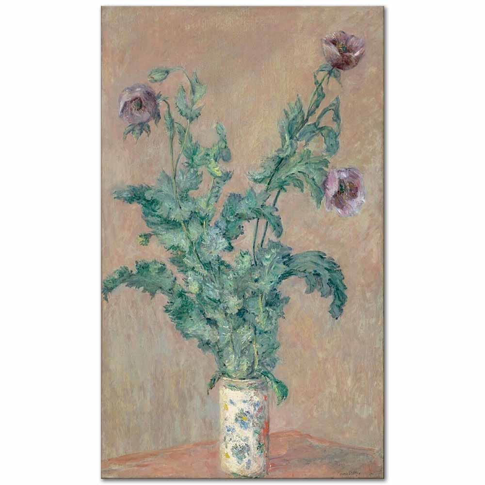 Claude Monet Vazoda Gelincikler Kanvas Tablo