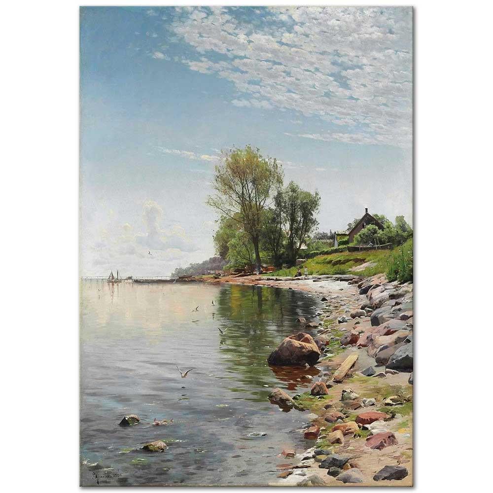 Peder Mørk Mønsted Sahil Manzarası Kanvas Tablo