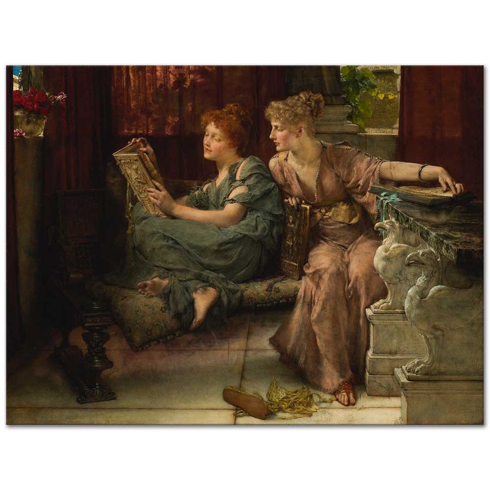 Sir Lawrence Alma Tadema Sohbet Kanvas Tablo
