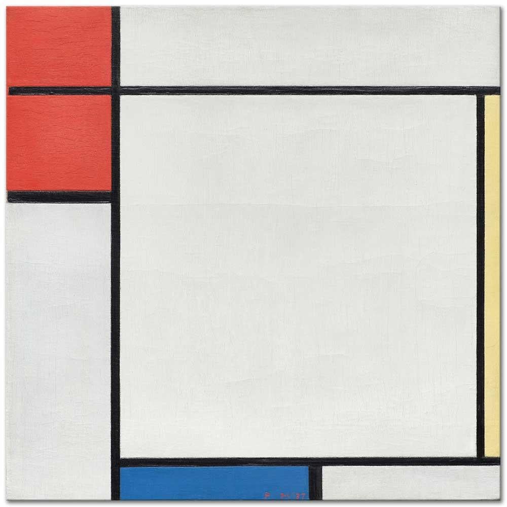 Composition with Red, Yellow, and Blue by Piet Mondrian as Art Print