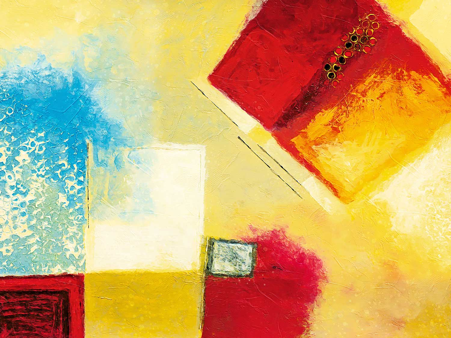 Composition with Yellow and Red 01 Art Print