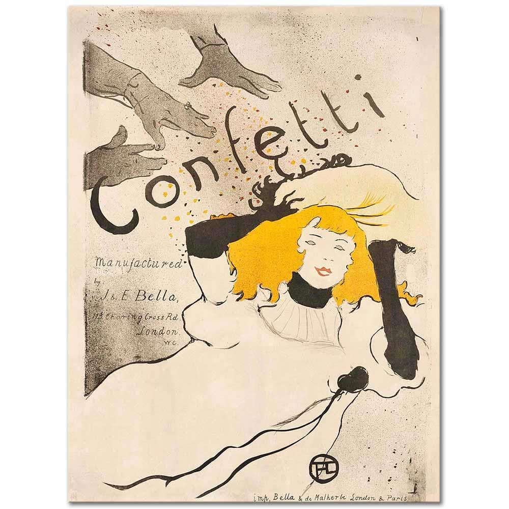 Henri de Toulouse-Lautrec Confetti Kanvas Tablo