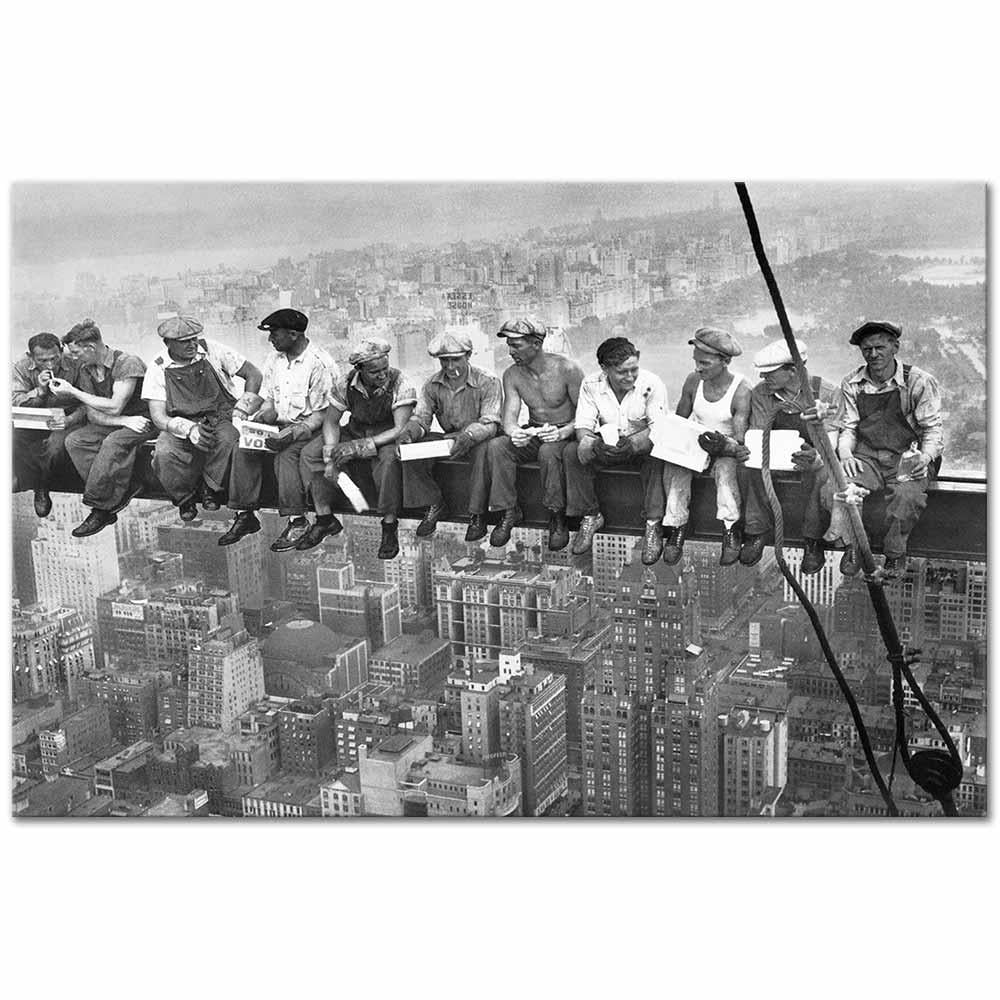 Yapı İşçileri New York Kanvas Tablo