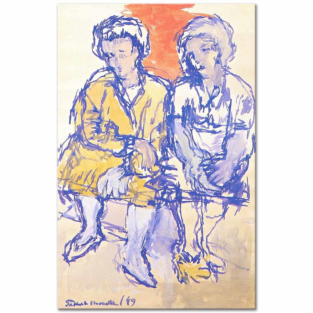 Conversation by Fikret Mualla as Art Print