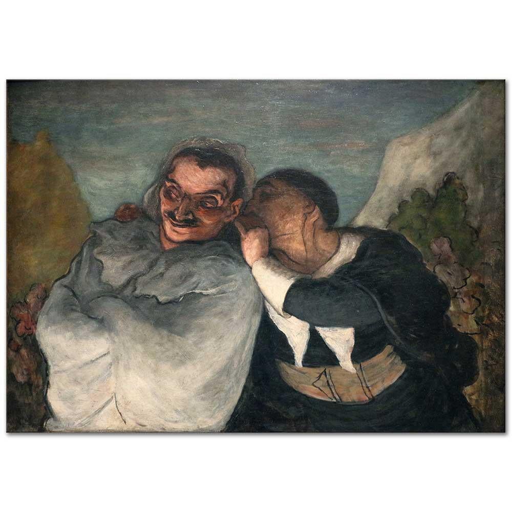 Crispin and Scapin by Honore Daumier as Art Print