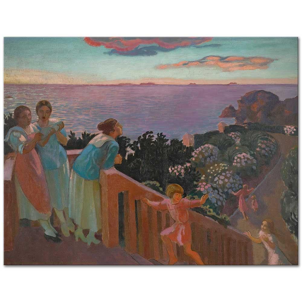 Maurice Denis Alacakaranlıkta Ortancalar Kanvas Tablo