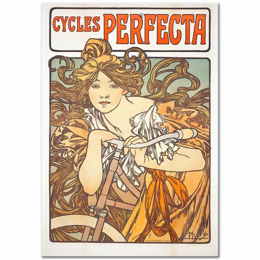 Alphonse Mucha Cycles Perfecta Kanvas Tablo