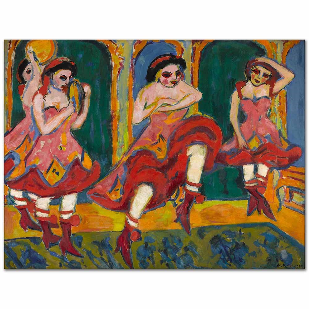 Czardas Dancers by Ernst Ludwig Kirchner as Fine Art Print