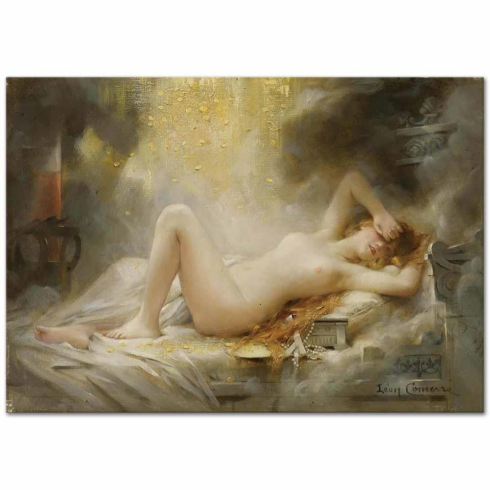 Danae and the Shower of Gold by Leon François Comerre as Art Print