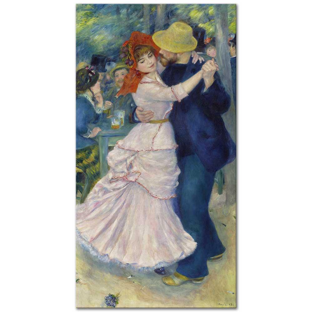Pierre Auguste Renoir Bougival'da Dans Kanvas Tablo