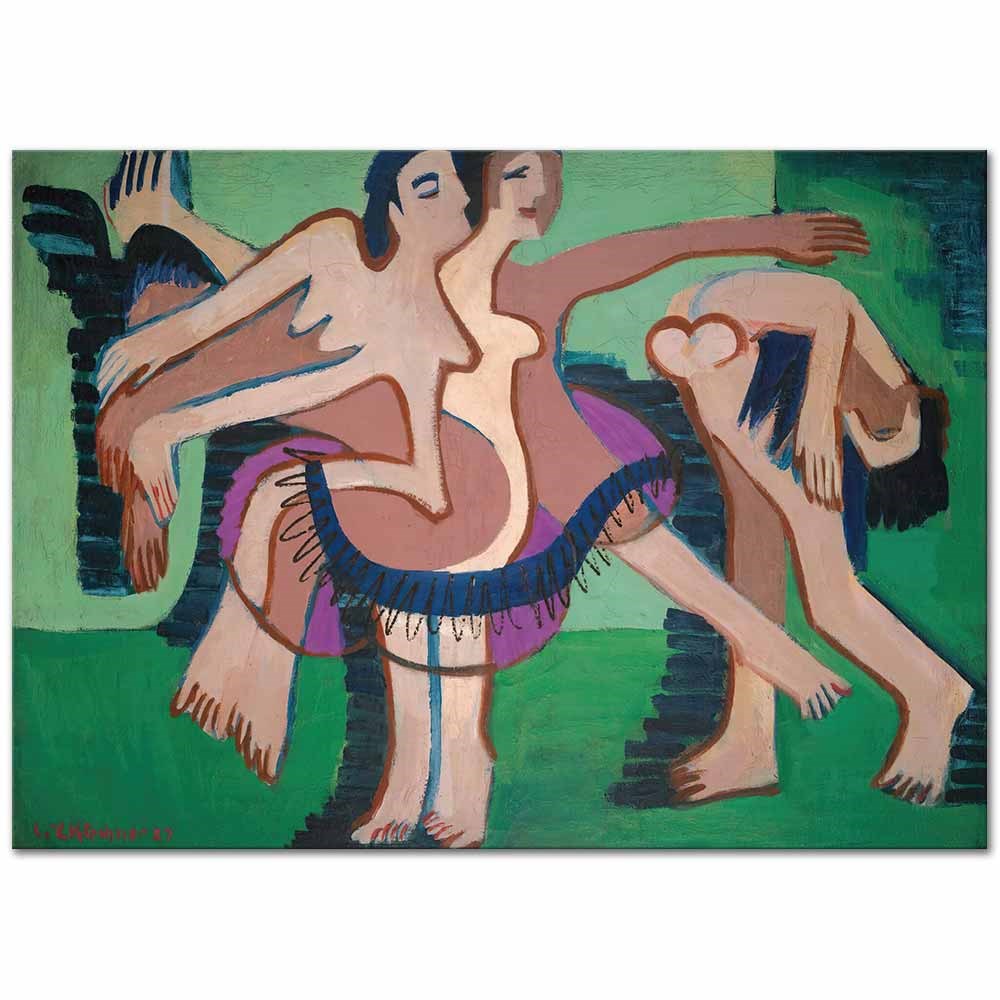 Ernst Ludwig Kirchner Dans Grubu Kanvas Tablo