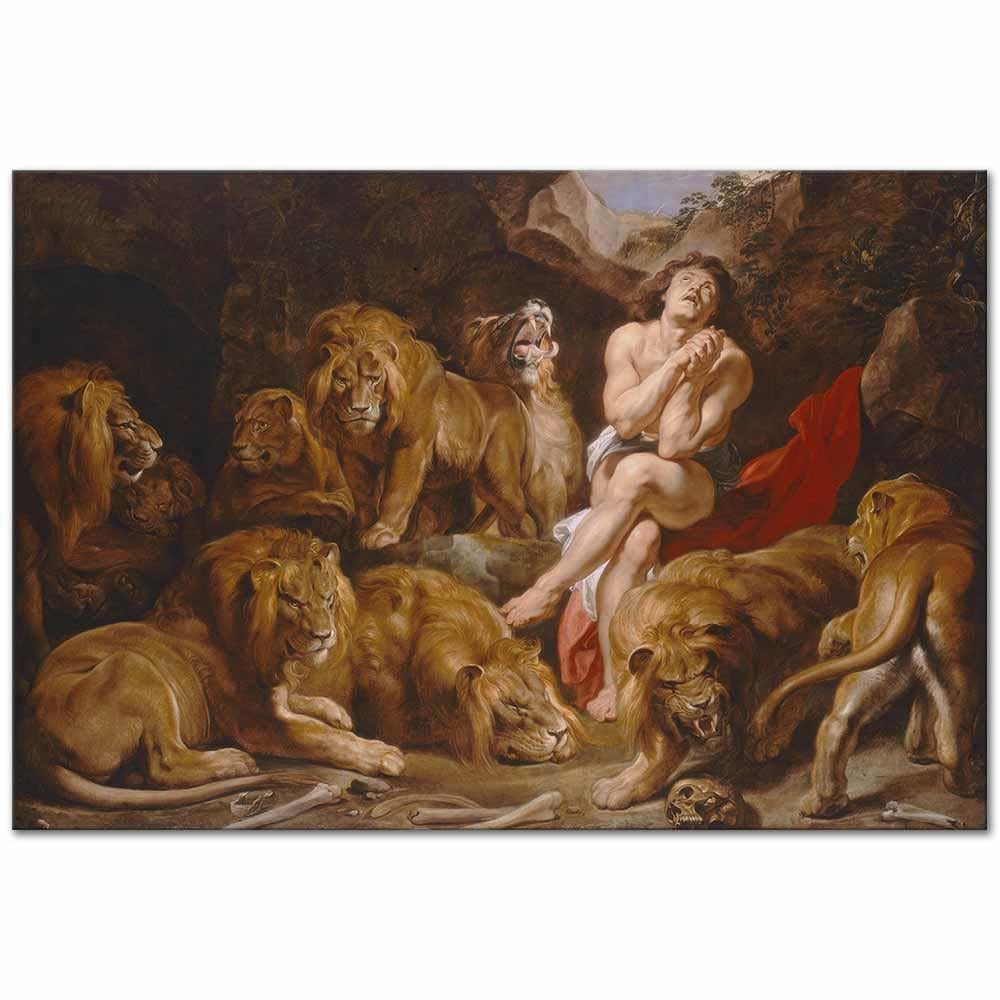 Peter Paul Rubens Daniel Aslanların Mağarasında Kanvas Tablo