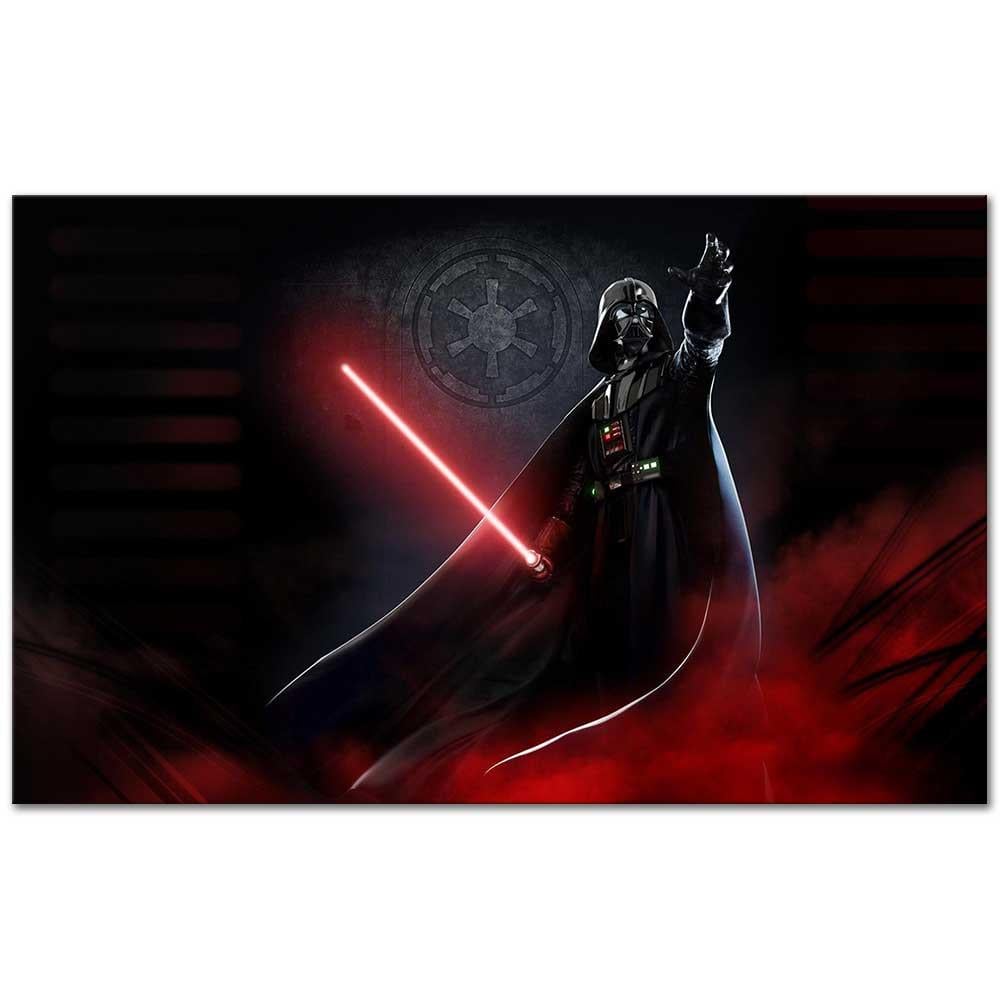 Darth Vader with Laser Sword as Art Print