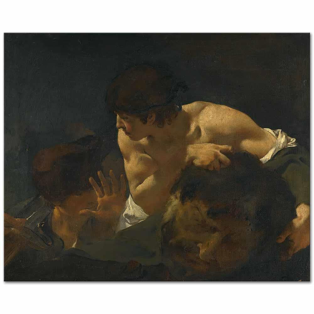Giovanni Battista Piazzetta Davud ve Goliath Kanvas Tablo