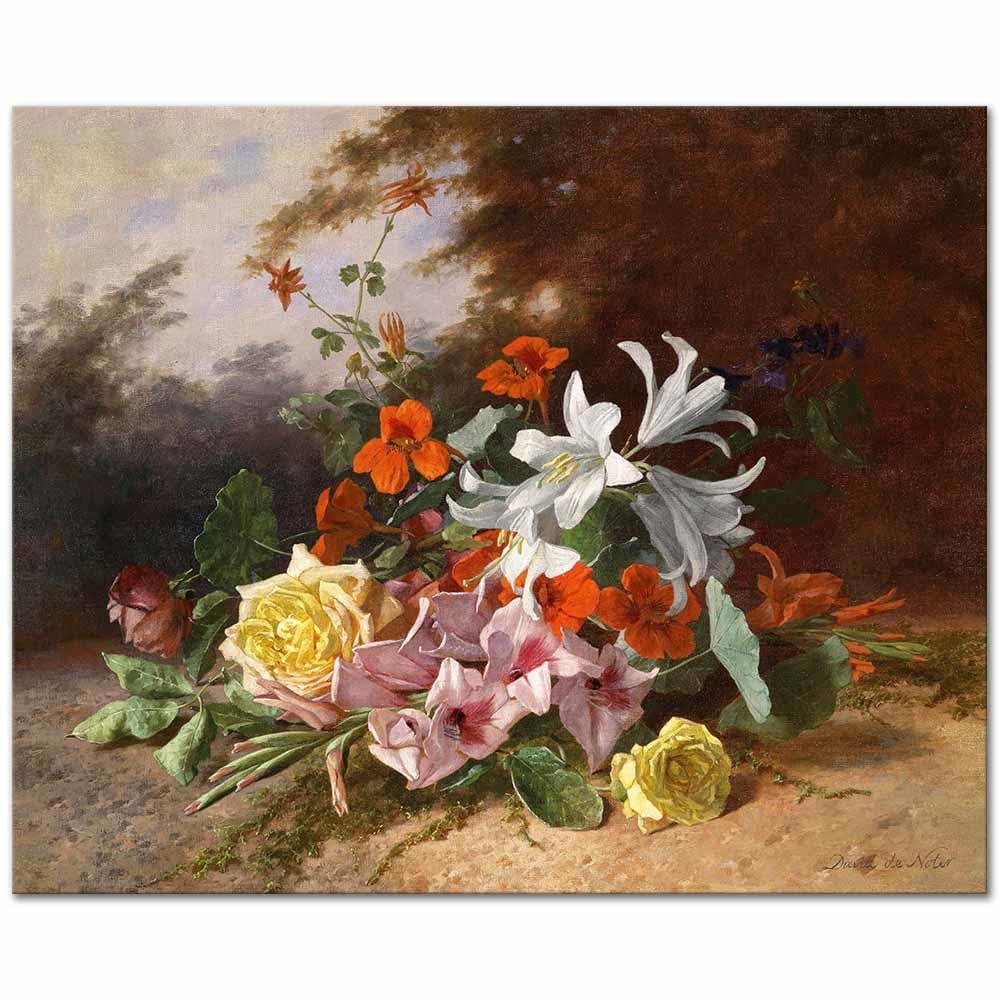 David Emile Joseph de Noter Flower Bouquet Art Print