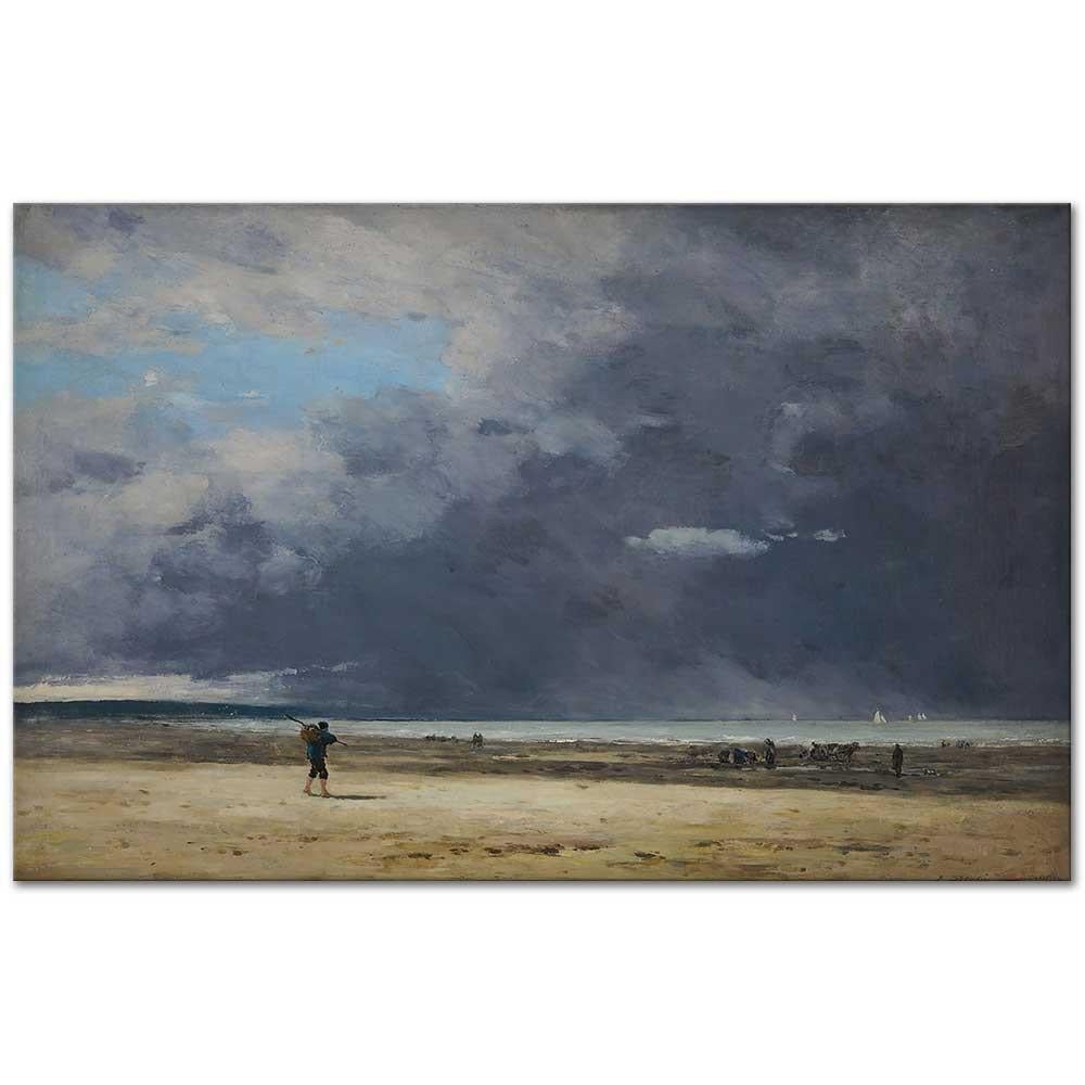 Deauville, Marée Basse by Eugene Boudin as Art Print