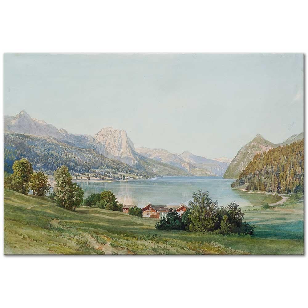 Der Grundlsee in der Steiermark by Thomas Ender as Fine Art Print