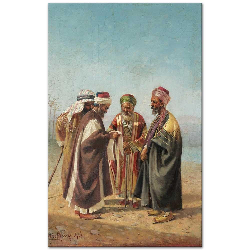 Discussion by Leonardo de Mango as Art Print