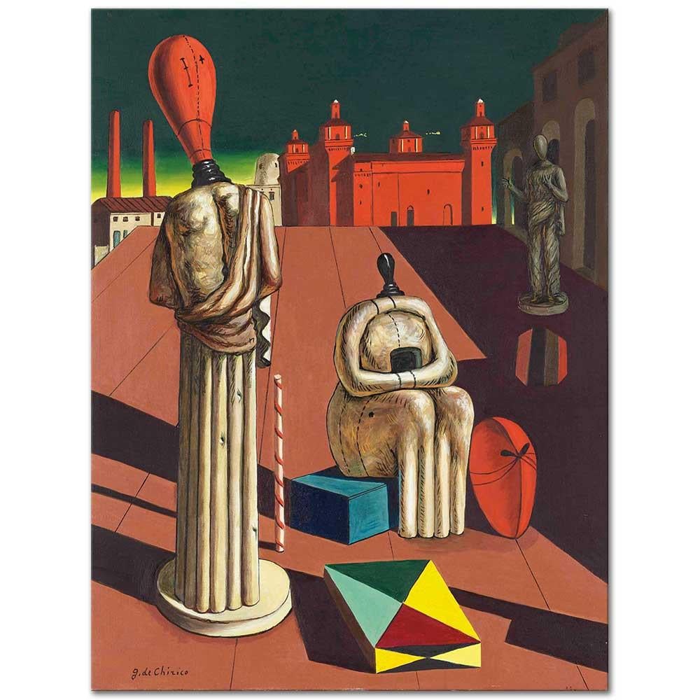 Disquieting Muses by Giorgio de Chirico as Art Print