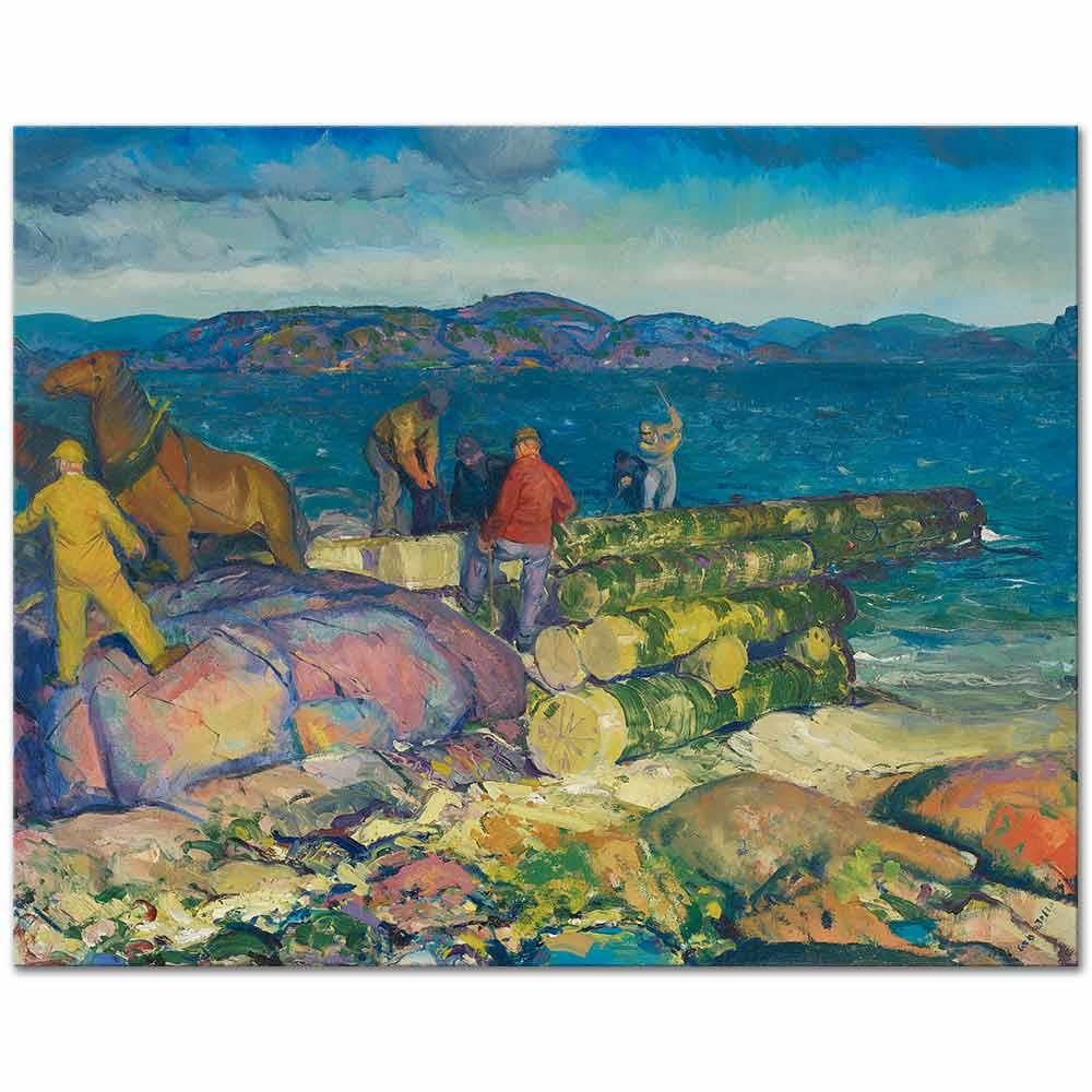 George Wesley Bellows İskele İnşaatçıları Kanvas Tablo