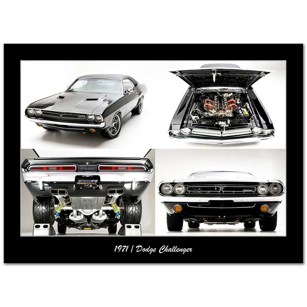 Dodge Challenger 1971 Model Kanvas Tablo