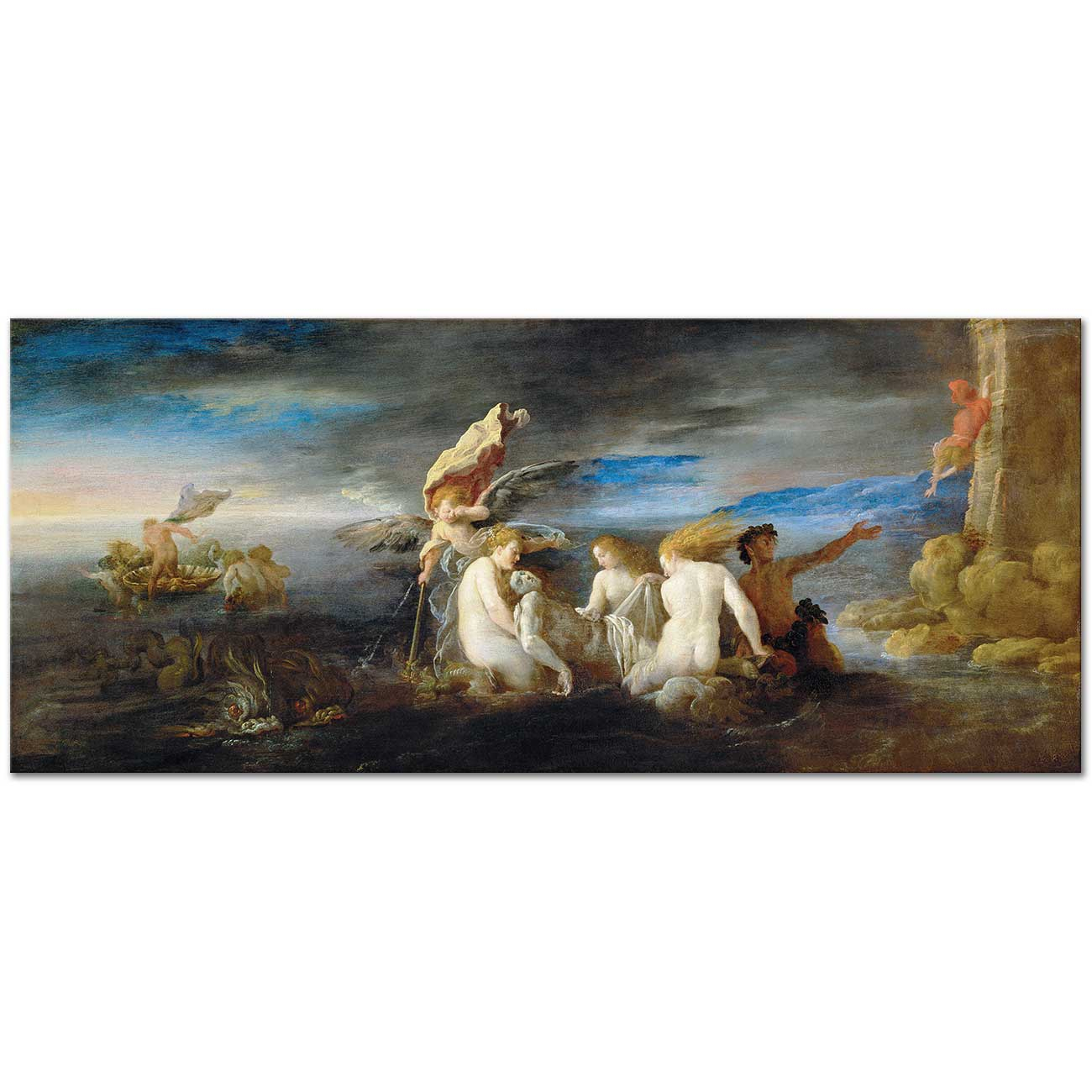 Hero Mourning the Dead Leander by Domenico Fettit