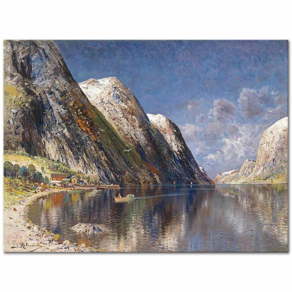 Karl Kaufmann Drontheim Fiyordu Kanvas Tablo