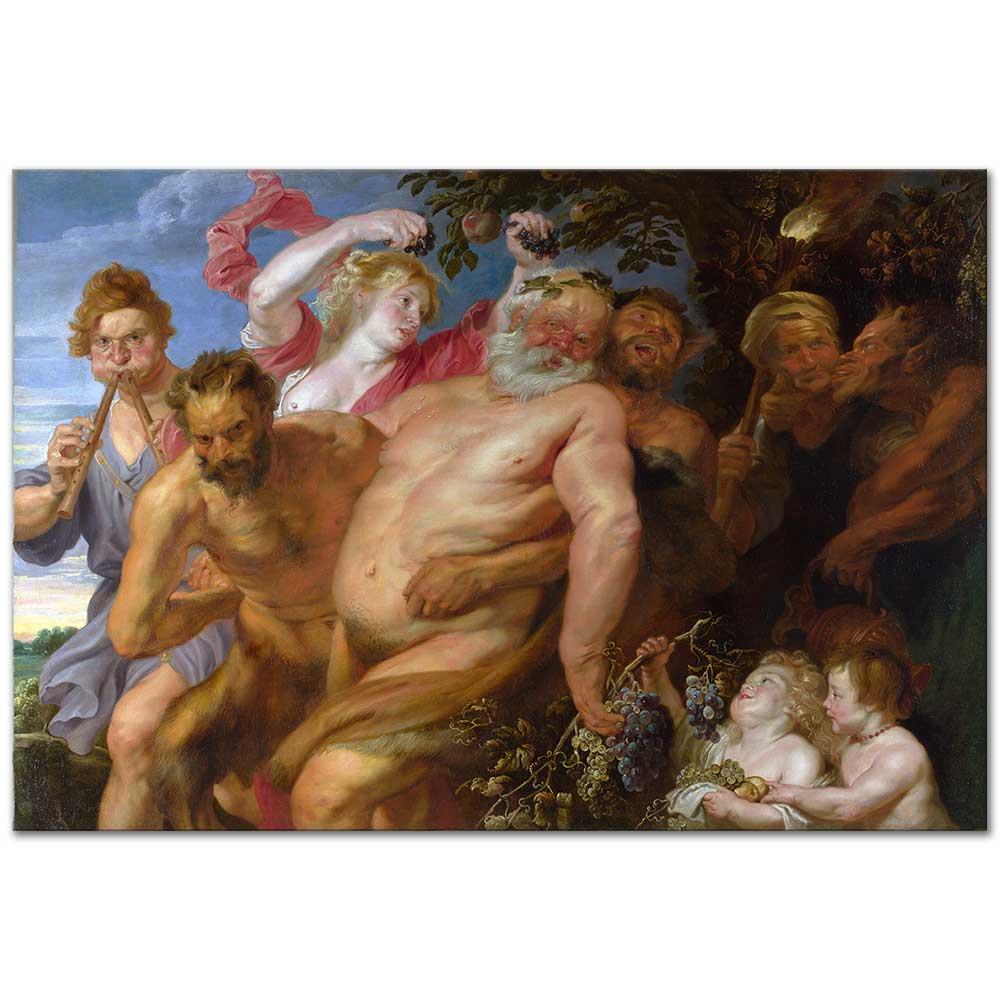 Drunken Silenus Supported by Satyrs by Anthony Van Dyck as Art Print