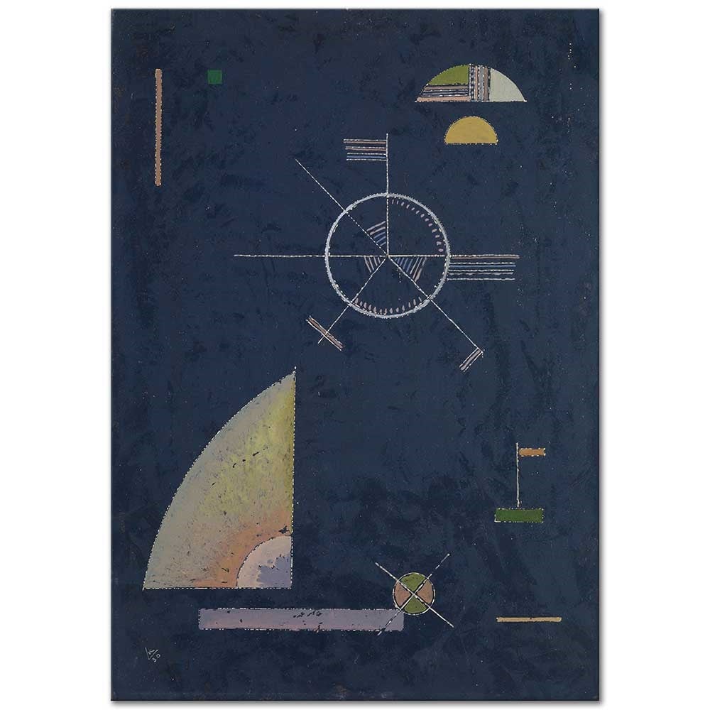 Wassily Kandinsky Soluk Mat Gri Kanvas Tablo