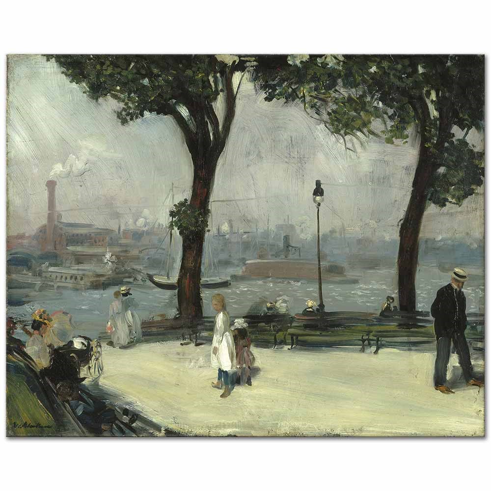 William Glackens East River Parkı Kanvas Tablo