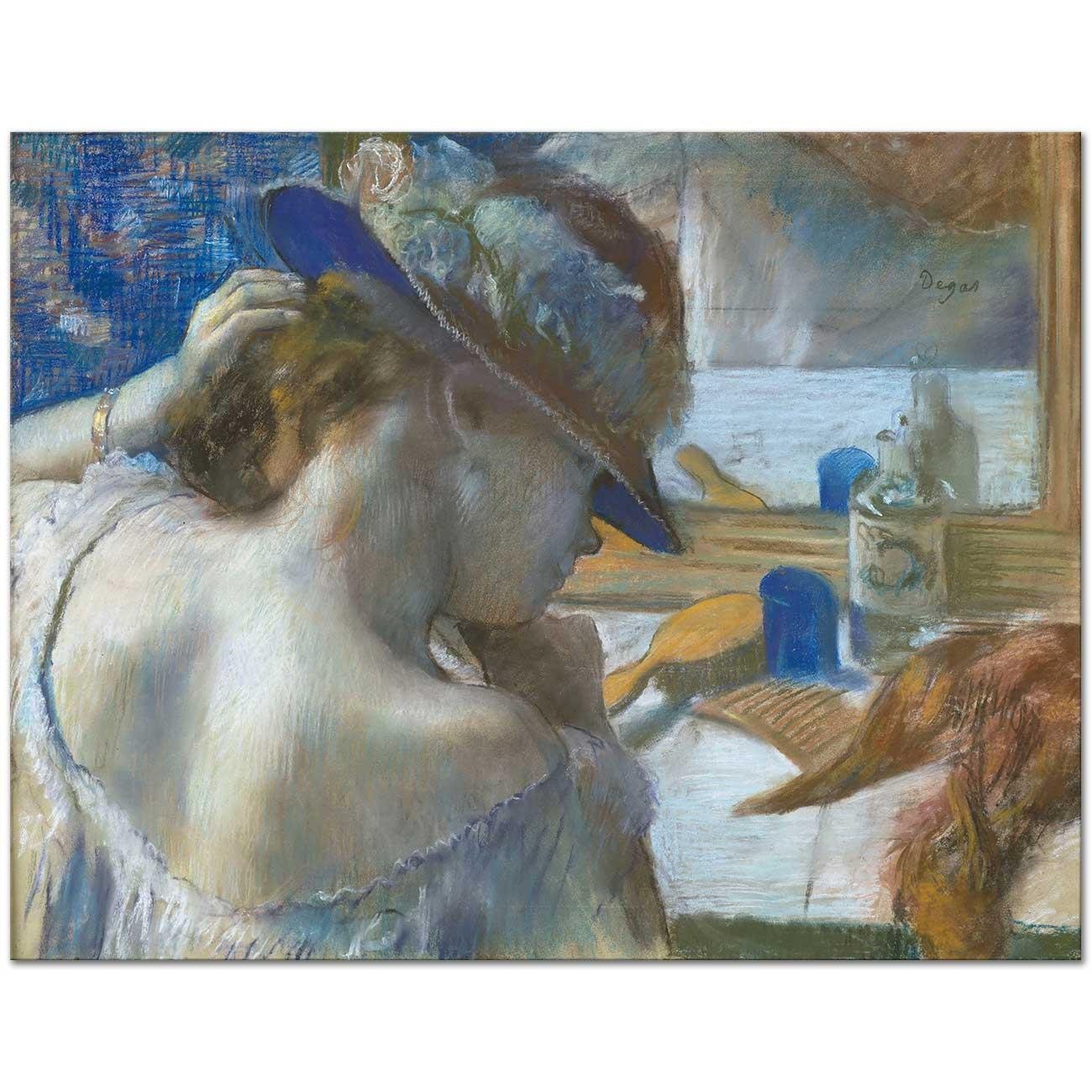 Edgar Degas Ayna Önünde Kanvas Tablo